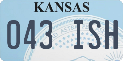 KS license plate 043ISH