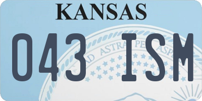 KS license plate 043ISM