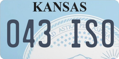KS license plate 043ISO