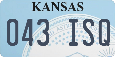 KS license plate 043ISQ
