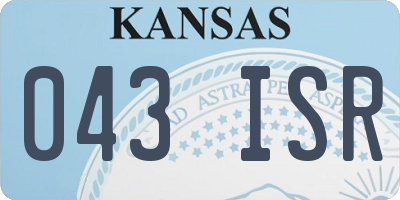 KS license plate 043ISR