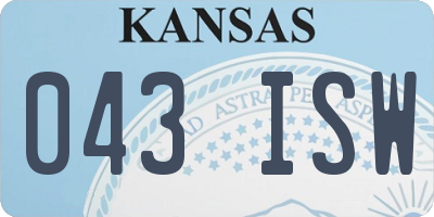 KS license plate 043ISW