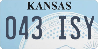 KS license plate 043ISY