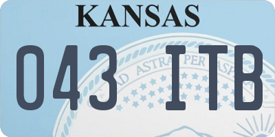 KS license plate 043ITB