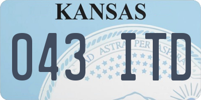 KS license plate 043ITD