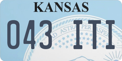 KS license plate 043ITI