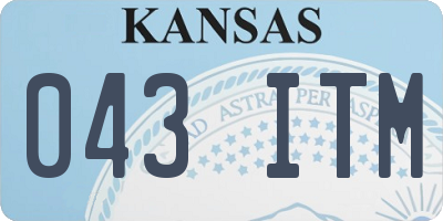 KS license plate 043ITM