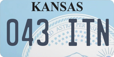 KS license plate 043ITN