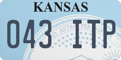 KS license plate 043ITP