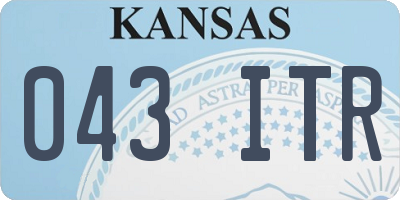KS license plate 043ITR