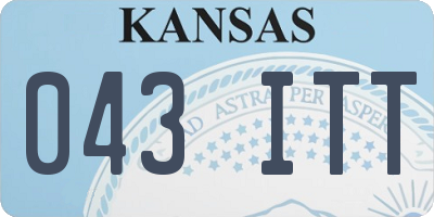 KS license plate 043ITT