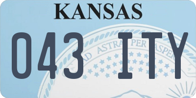 KS license plate 043ITY