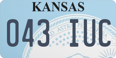 KS license plate 043IUC