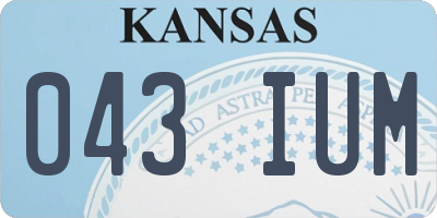 KS license plate 043IUM