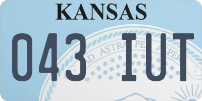KS license plate 043IUT