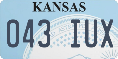 KS license plate 043IUX