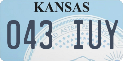 KS license plate 043IUY