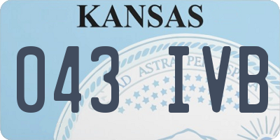 KS license plate 043IVB
