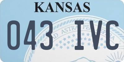 KS license plate 043IVC