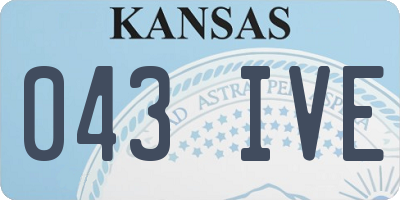 KS license plate 043IVE