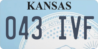 KS license plate 043IVF