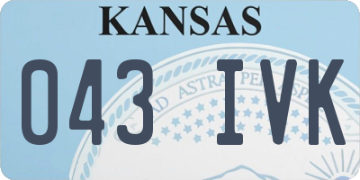 KS license plate 043IVK