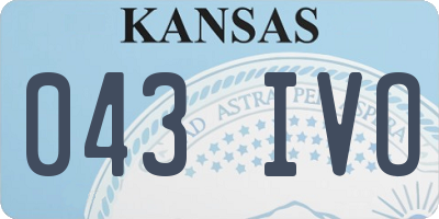 KS license plate 043IVO