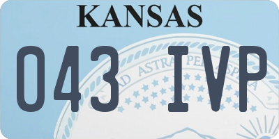 KS license plate 043IVP