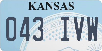 KS license plate 043IVW