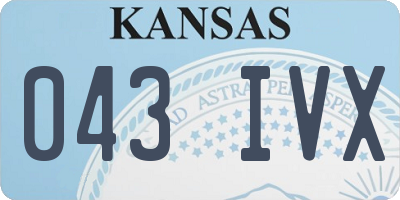 KS license plate 043IVX