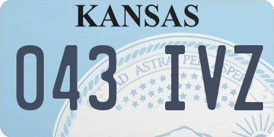 KS license plate 043IVZ