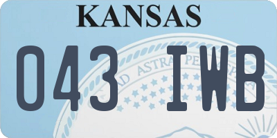 KS license plate 043IWB