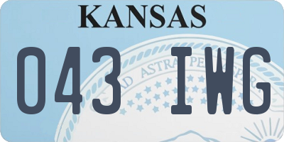 KS license plate 043IWG