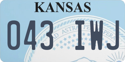 KS license plate 043IWJ