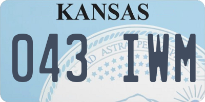 KS license plate 043IWM