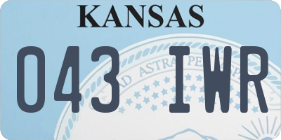 KS license plate 043IWR