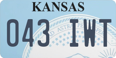 KS license plate 043IWT
