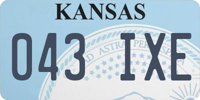 KS license plate 043IXE