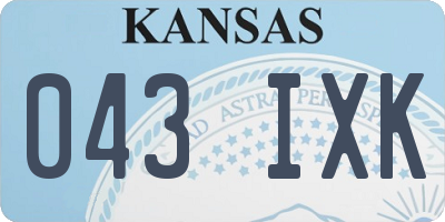 KS license plate 043IXK