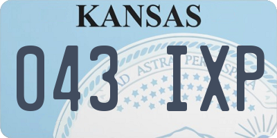 KS license plate 043IXP