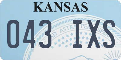 KS license plate 043IXS