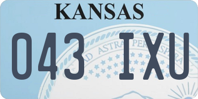 KS license plate 043IXU