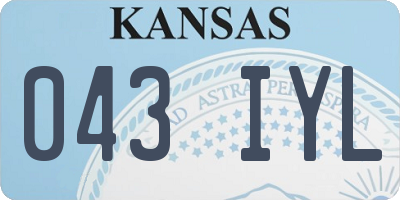 KS license plate 043IYL