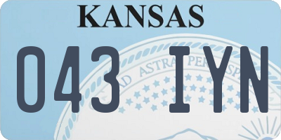 KS license plate 043IYN
