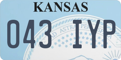 KS license plate 043IYP