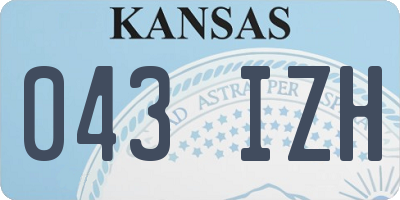 KS license plate 043IZH