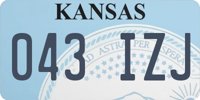 KS license plate 043IZJ