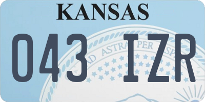 KS license plate 043IZR