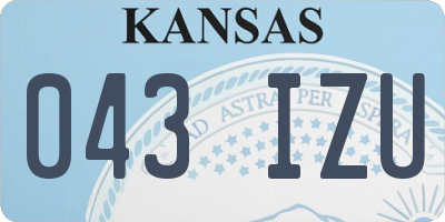 KS license plate 043IZU