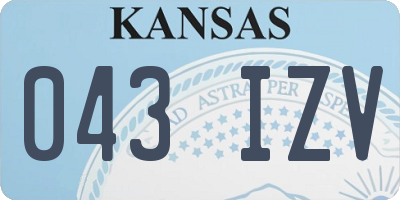 KS license plate 043IZV